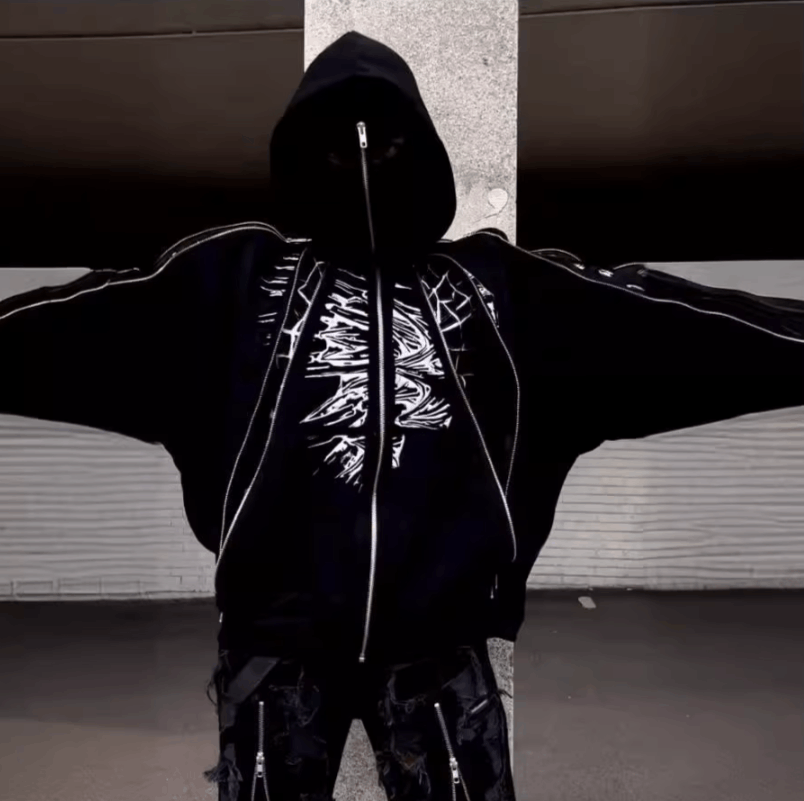 Dark Lonely Zip Up Hoodie
