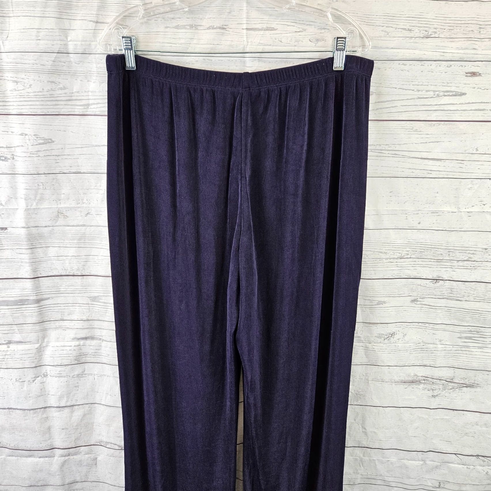 Vintage Chico's Travelers Womens No Tummy Pants XL Purple Pull On High Rise Size 40" / US 18 - 4 Thumbnail