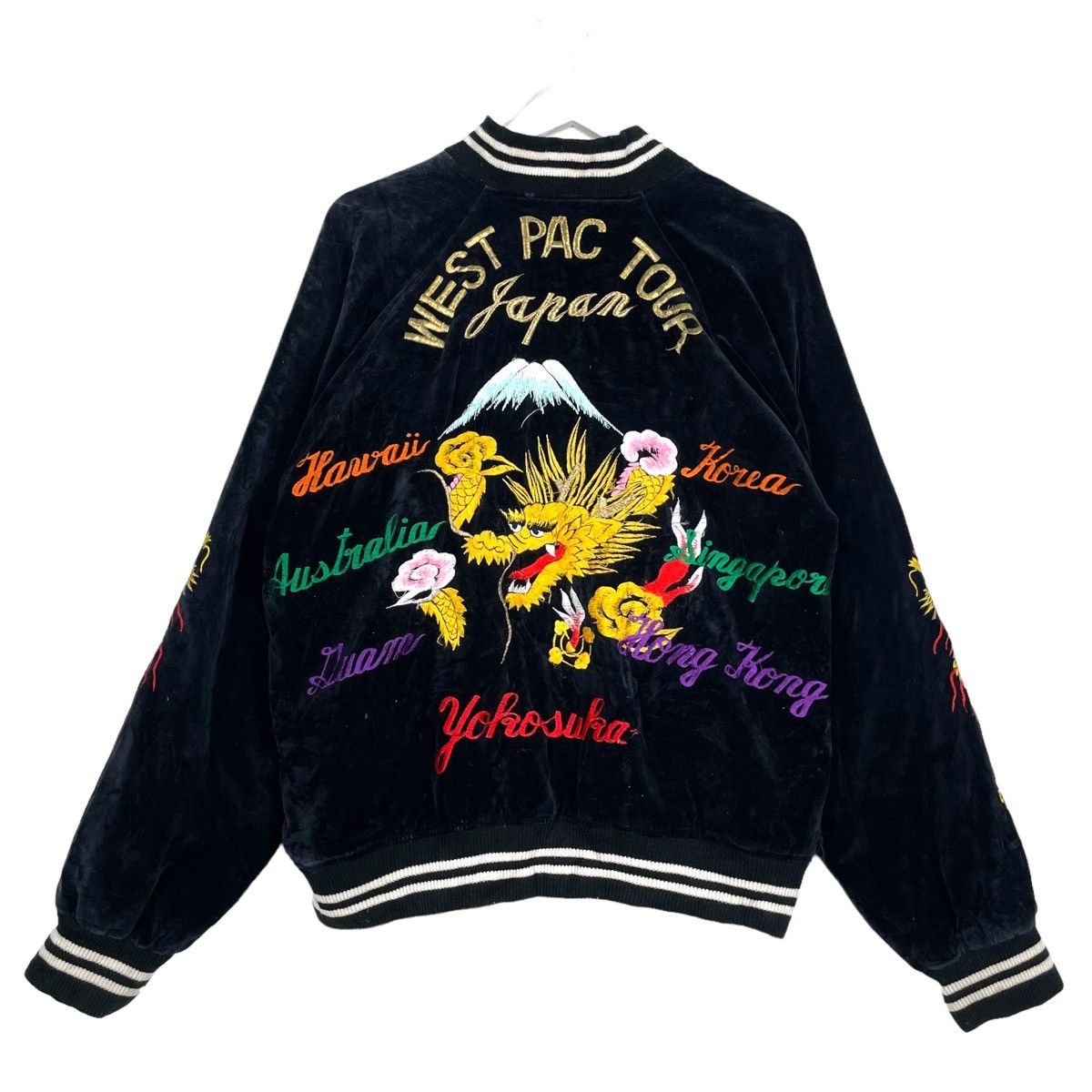 Japanese Brand × Vintage 💥VINTAGE YOKOSUKA WEST PAC TOUR VELVET JACKET Size US M / EU 48-50 / 2 - 1 Thumbnail