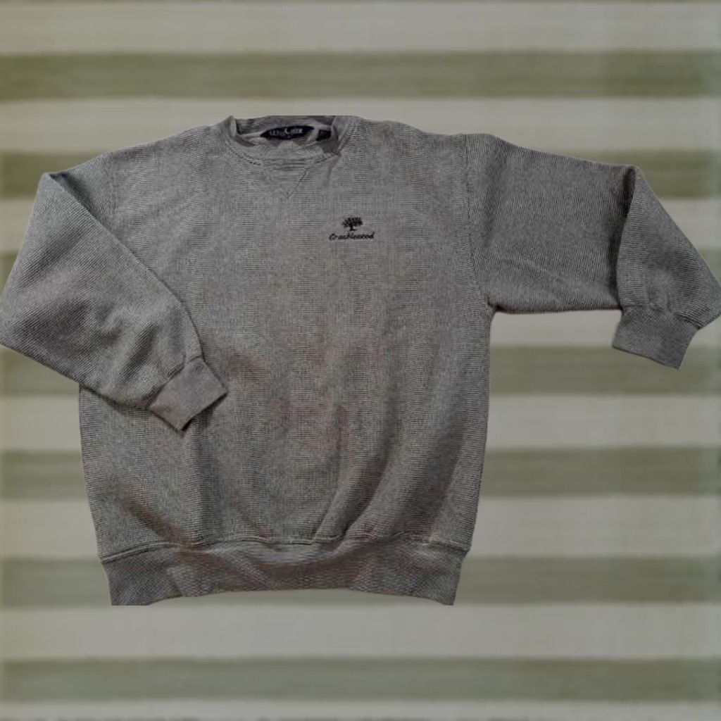 Vintage Luna Pier Sweatshirt Golf Grey XL Men Pullover Fleece All Seasons Long Pit to Pit 28in 24in Gym Quirk Wolf Theme Size US XL / EU 56 / 4 - 1 Thumbnail