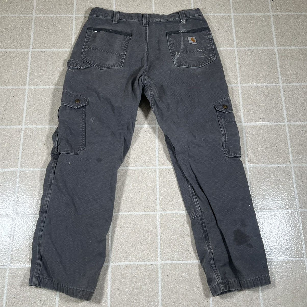 Carhartt Carhartt Cargo Pants Men's 32x30 Gray Ripstop Flannel Lined Size US 32 / EU 48 - 5 Thumbnail