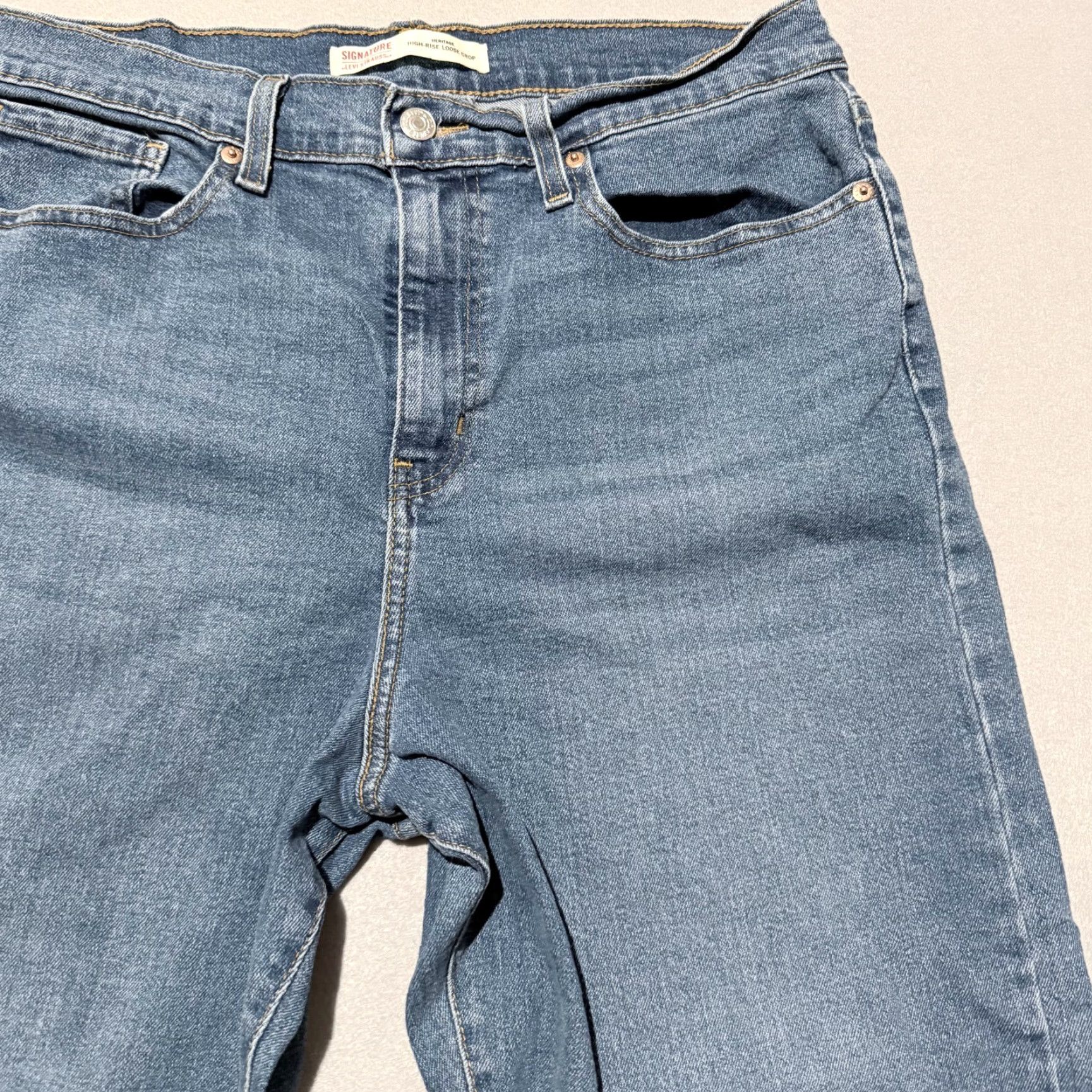 Levi's VINTAGE Signature By Levi's Jeans Women Blue High-Rise 12 Denim 90s City USA Streetwear 5-Pocket Womens Jeans Size 34" / US 12 / IT 48 - 3 Thumbnail