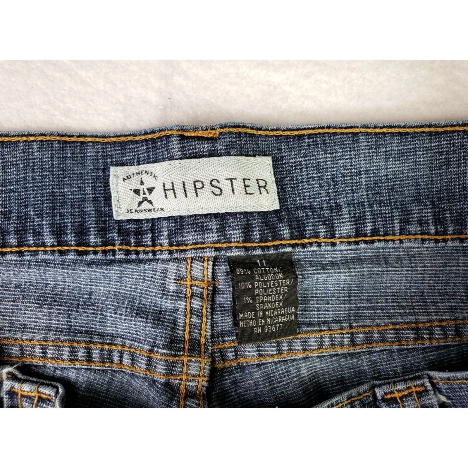 Vintage Arizona Jean Co. Womens Jeans 32x25 Bootcut Medium Wash Hipster Denim Blue Size 11 Regular Waist 32 Inseam 25 Z Size 27" / US 4 / IT 40 - 4 Thumbnail