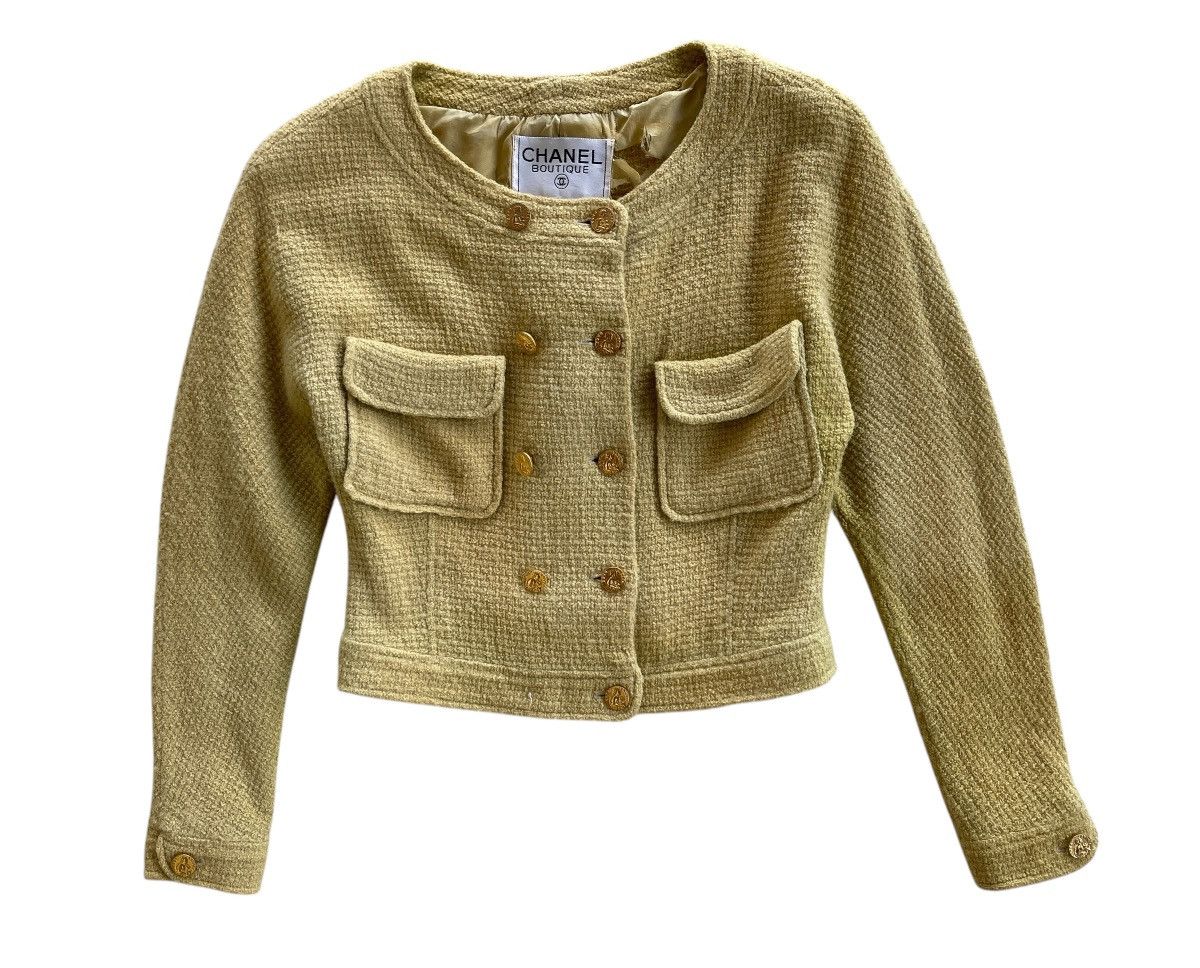 Chanel Vintage Chanel Tweed Cropped Jacket Size XS / US 0-2 / IT 36-38 - 2 Thumbnail