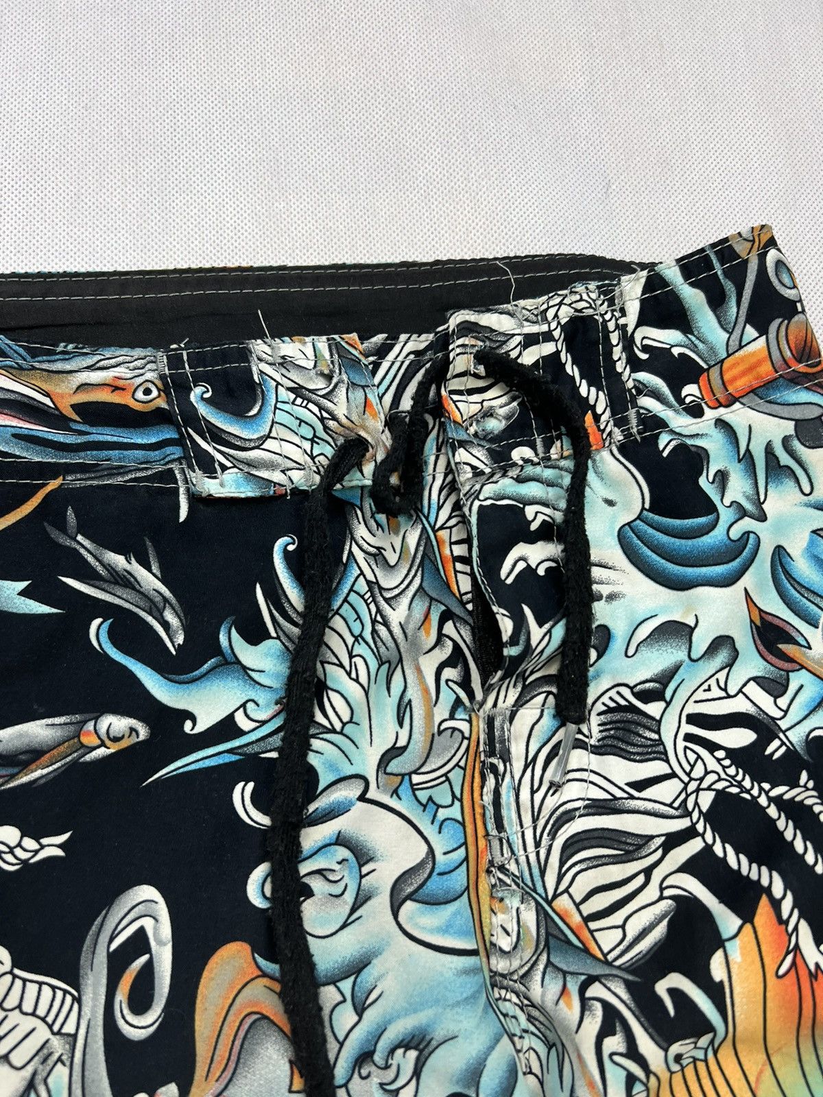 Billabong × Vintage Shorts Billabong Big Logo Skulls Fish Vintage Size US 32 / EU 48 - 5 Thumbnail