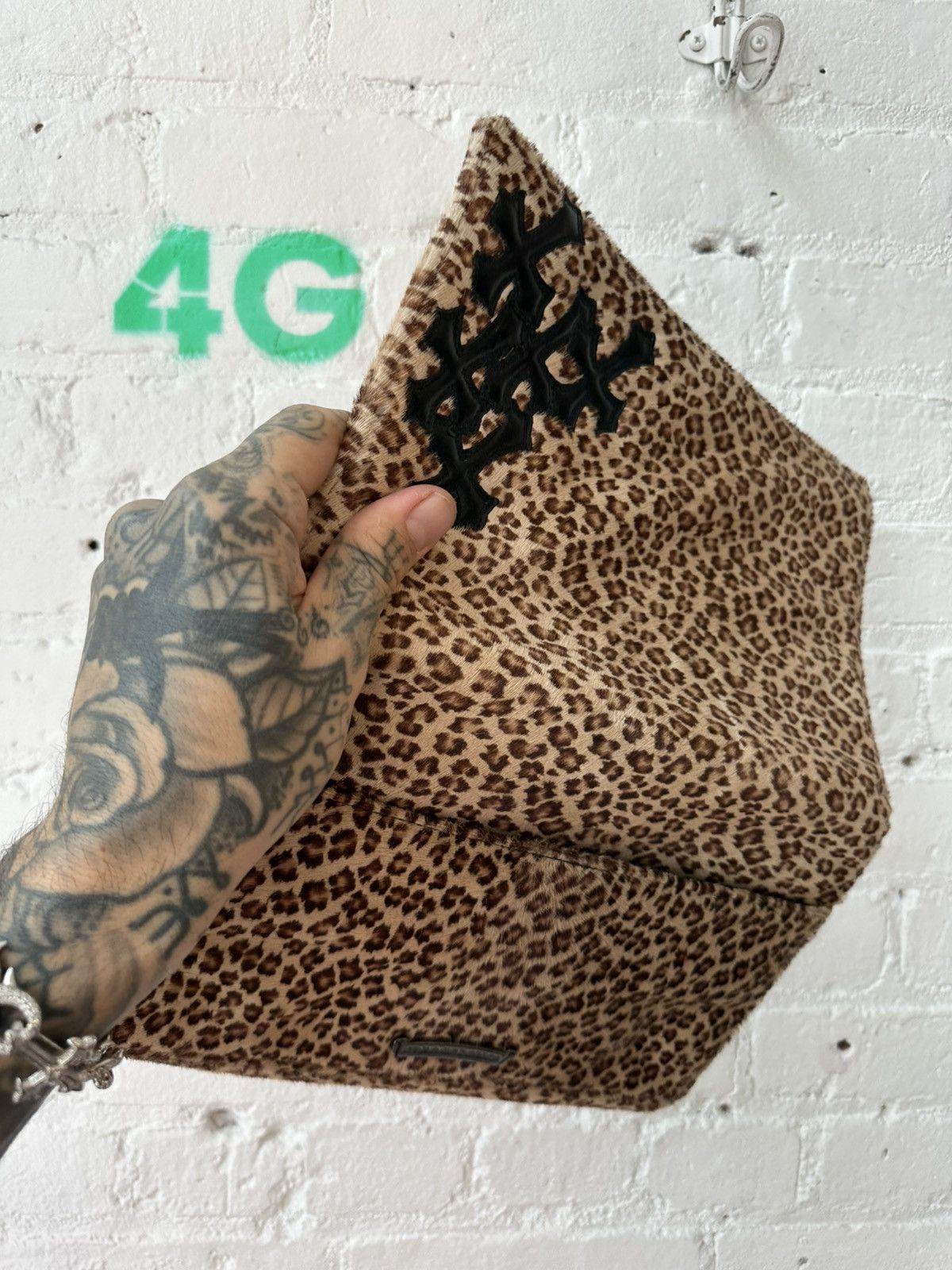 Chrome Hearts Chrome Hearts OVERSIZE WALLET BAG LEOPARD CROSS PATCH BAG Size ONE SIZE - 7 Thumbnail