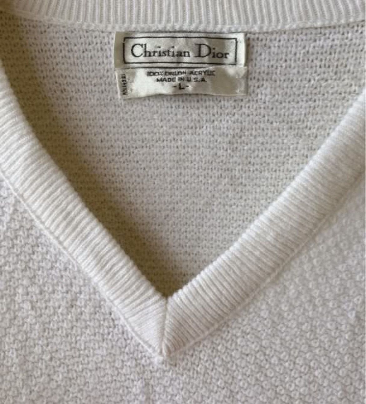 Christian Dior Monsieur Christian Dior V-Neck Sweater Size US L / EU 52-54 / 3 - 2 Thumbnail