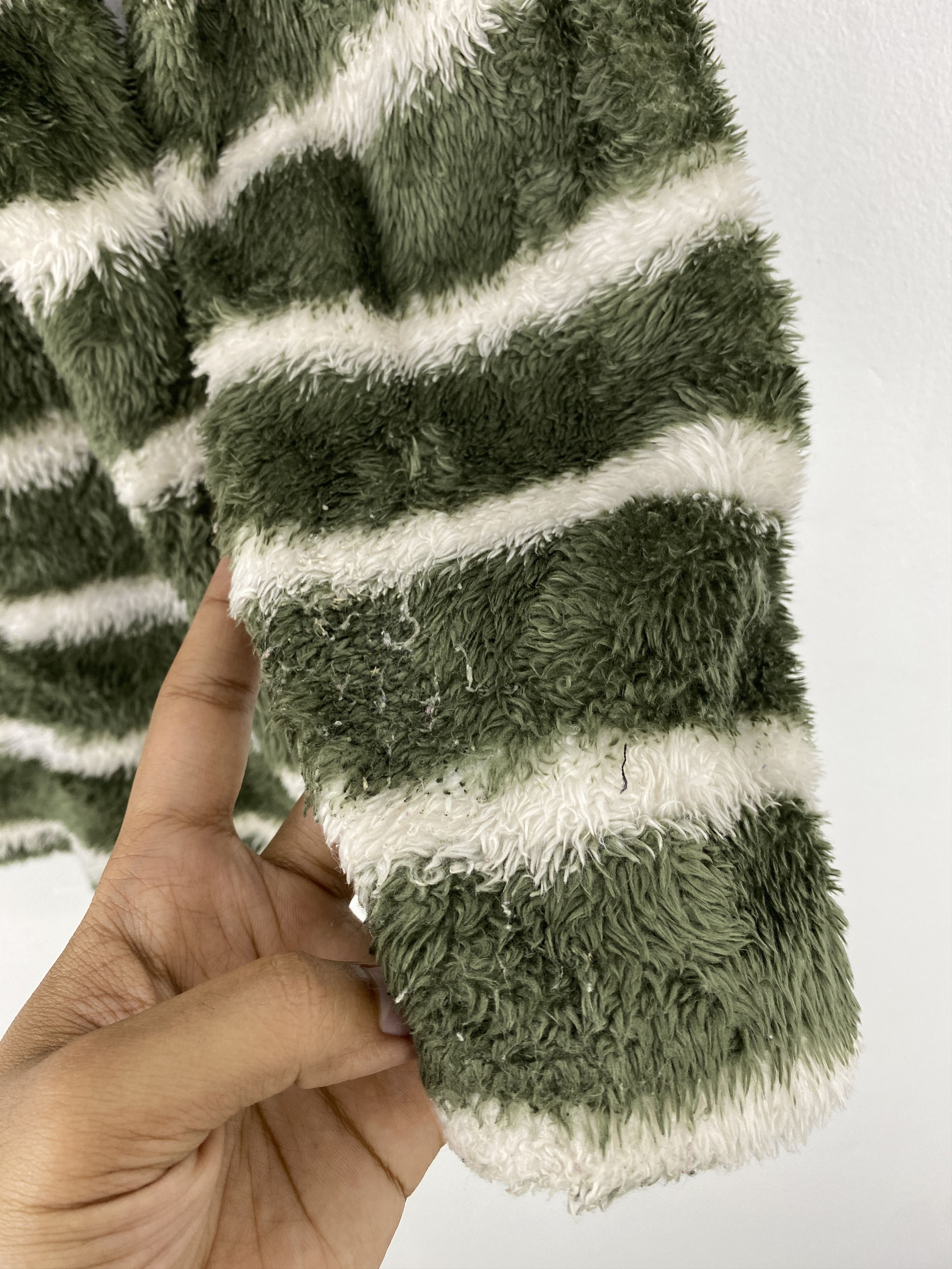 Japanese Brand Vtg Paciva Reciva Striped Fleece Sherpa Turtleneck JA0167 Size US L / EU 52-54 / 3 - 9 Thumbnail