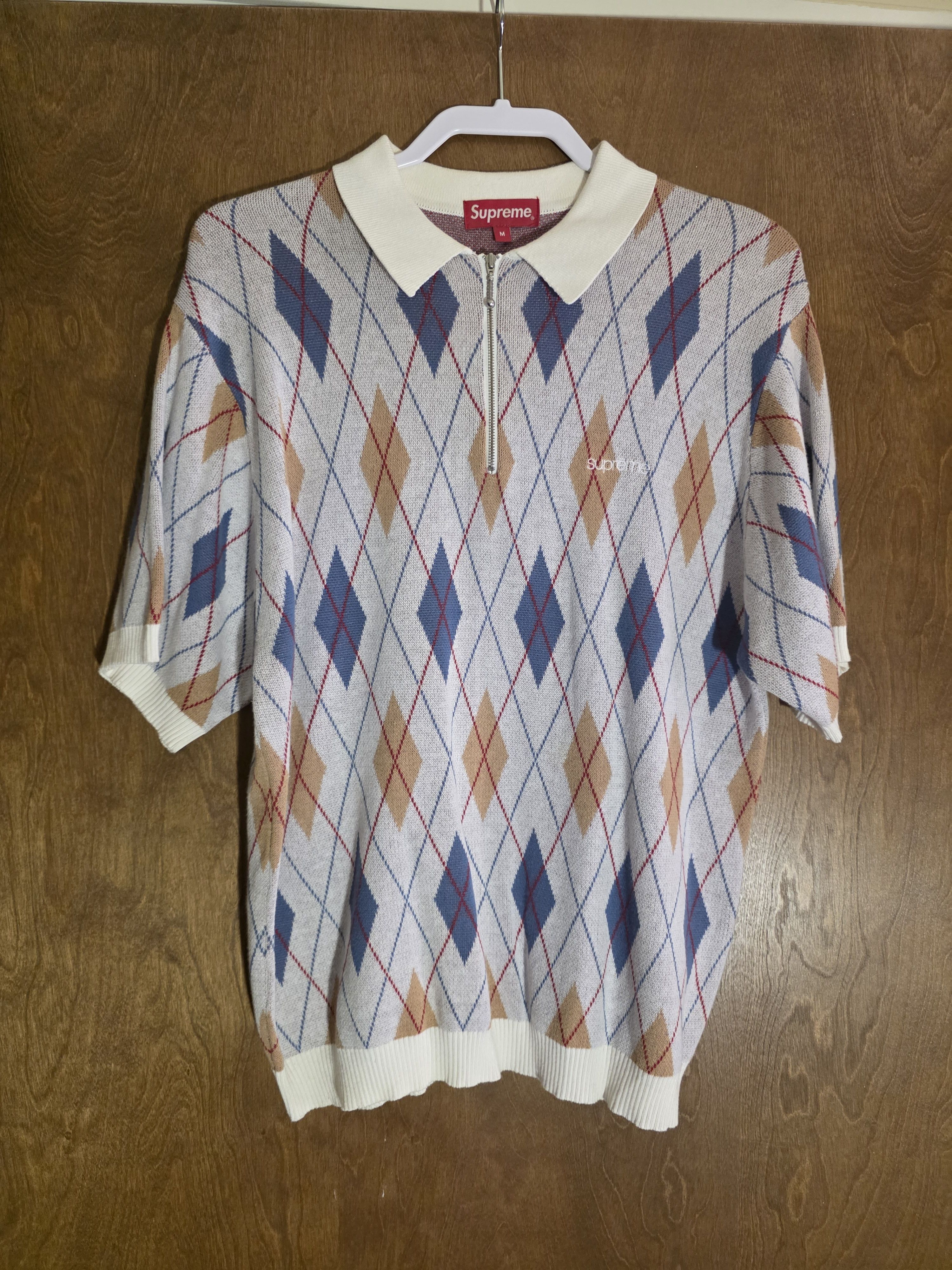 Supreme Supreme Dashes Zip Up Knit Polo | Grailed