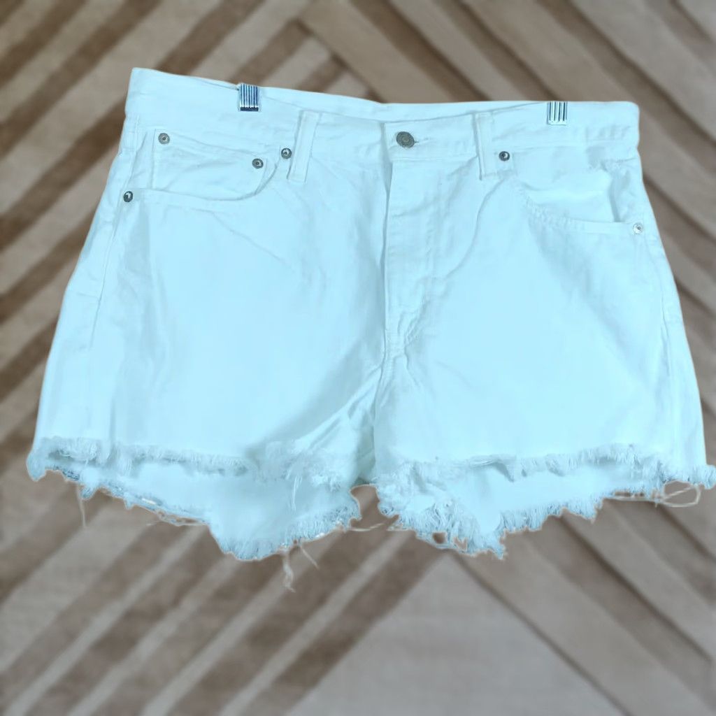Polo Ralph Lauren Polo Ralph Lauren Womens Shorts Corrine White Denim 100% Cotton Cutoff 31 Size 24" / US 00 / IT 34 - 1 Thumbnail