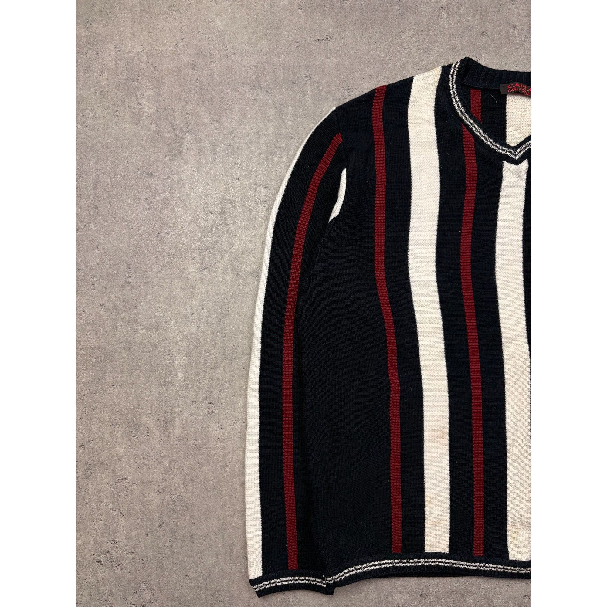 Carlo Colucci Vintage Carlo Colucci Vertical Stripe Sweater y2k STREETWEAR Size US XXL / EU 58 / 5 - 2 Thumbnail