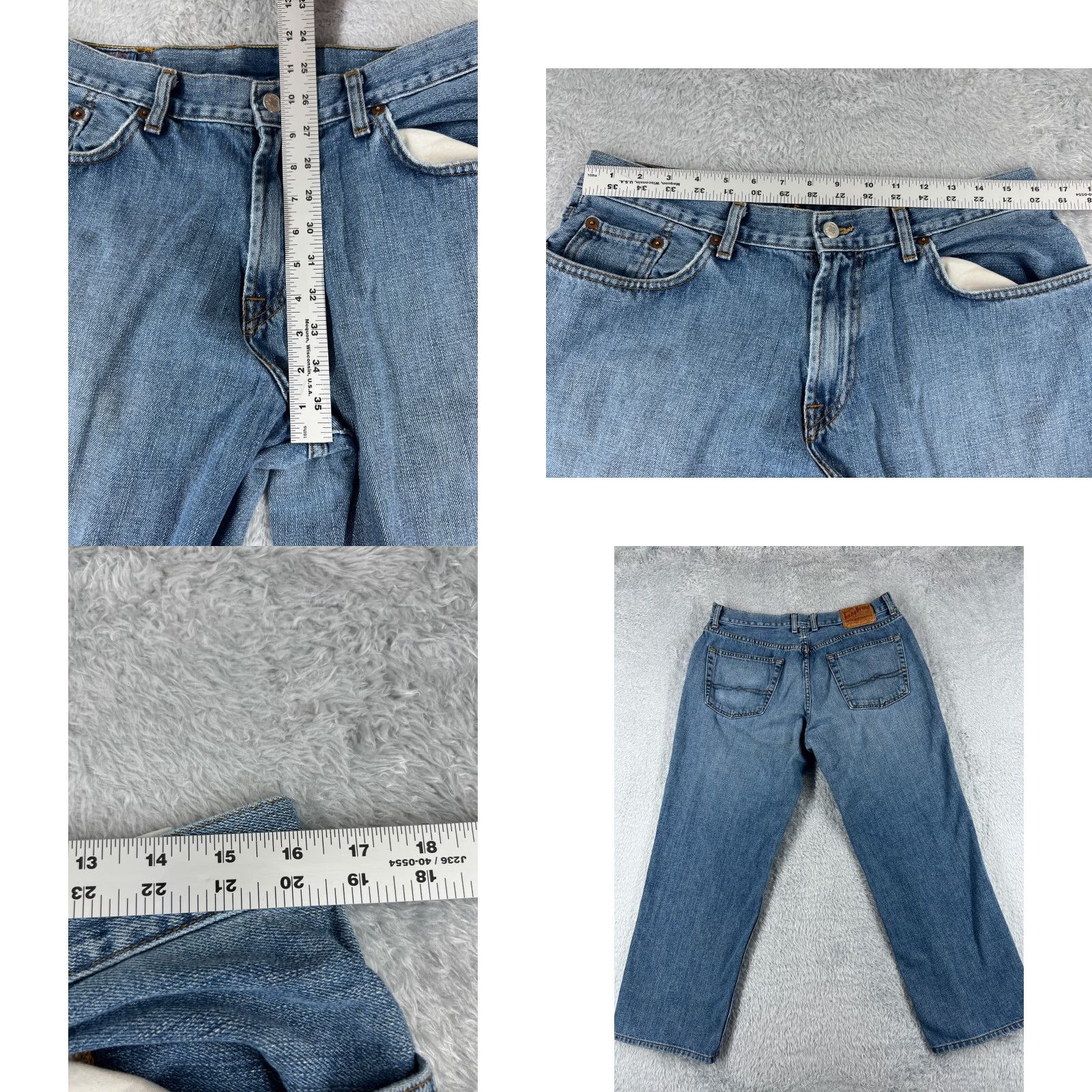 Lucky Brand Lucky Brand Jeans Mens 34 Blue Denim 100% Cotton Classic Relaxed Straight 5-Pocket Design Zip Closure Regular Size 33x27 Men's Jeans Blue Denim Size US 34 / EU 50 - 9 Thumbnail