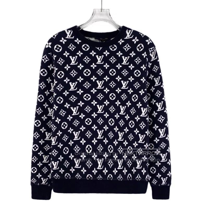 Louis Vuitton Louis Vuitton Dark blue logo presbyopic full print cotton Size US XS / EU 42 / 0 - 1 Thumbnail