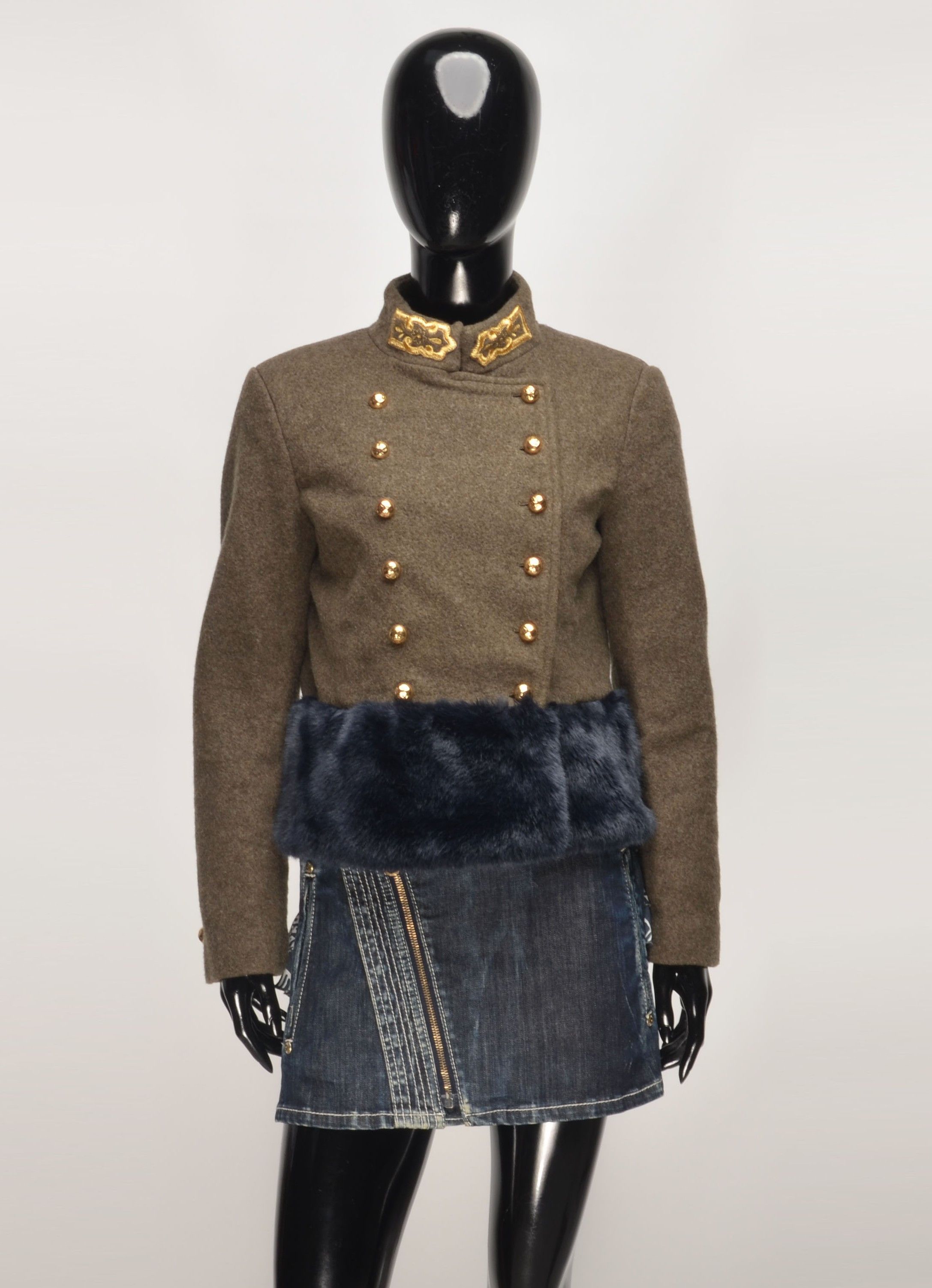 Ermanno Scervino Ermanno Scervino Napoleon Military Wool Blend Jacket Size S / US 4 / IT 40 - 1 Thumbnail
