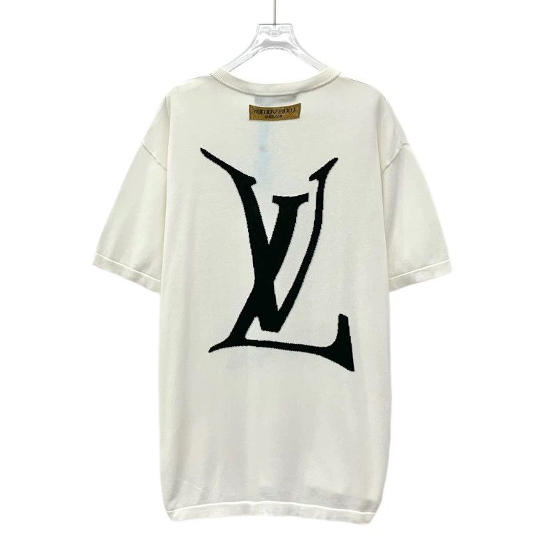 Louis Vuitton Louis Vuitton Off-white monogrammed cotton crew neck short Size US XL / EU 56 / 4 - 2 Thumbnail