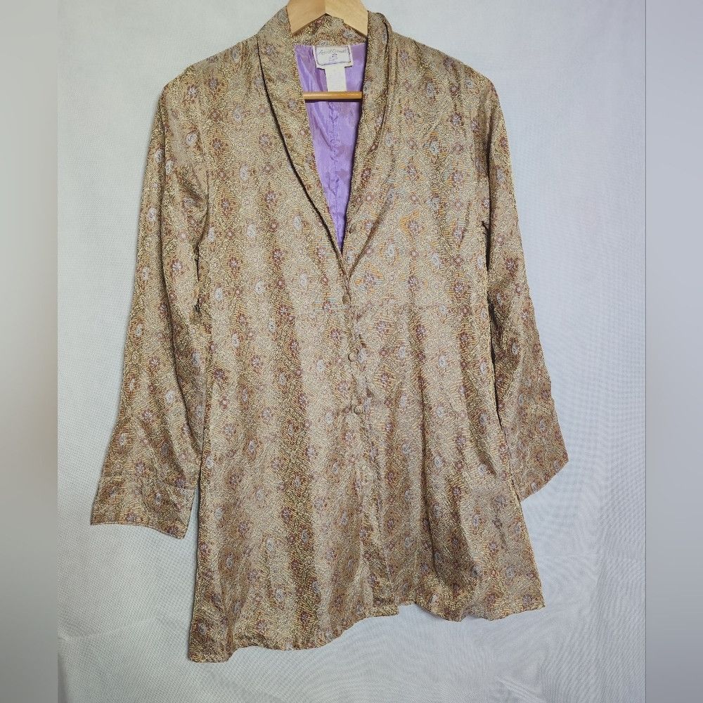 Other April Cornell Indian Jacquard Sz M Silk Lined Shirt Jacket Size M / US 6-8 / IT 42-44 - 2 Thumbnail
