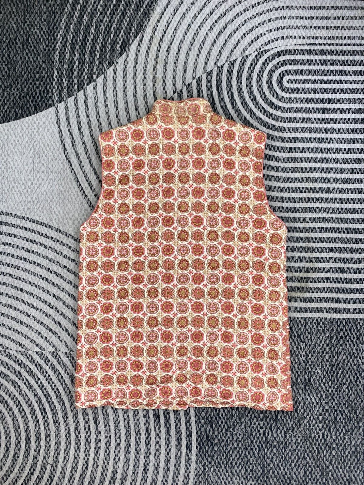 Liberty London Vintage Liberty Sleeveless Geometric Printed Nehru Jacket Size US M / EU 48-50 / 2 - 2 Thumbnail