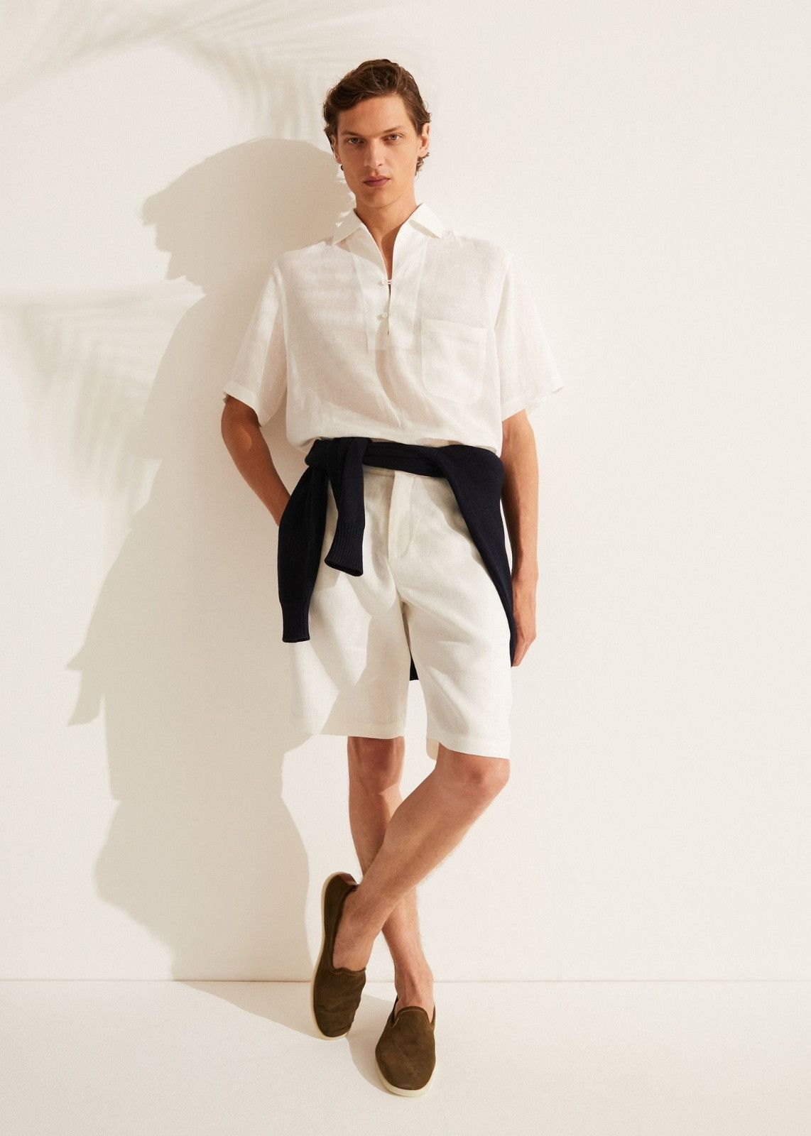 Loro Piana o1srvl11e0924 Tahiti Linen Shirt in White Size US L / EU 52-54 / 3 - 3 Thumbnail