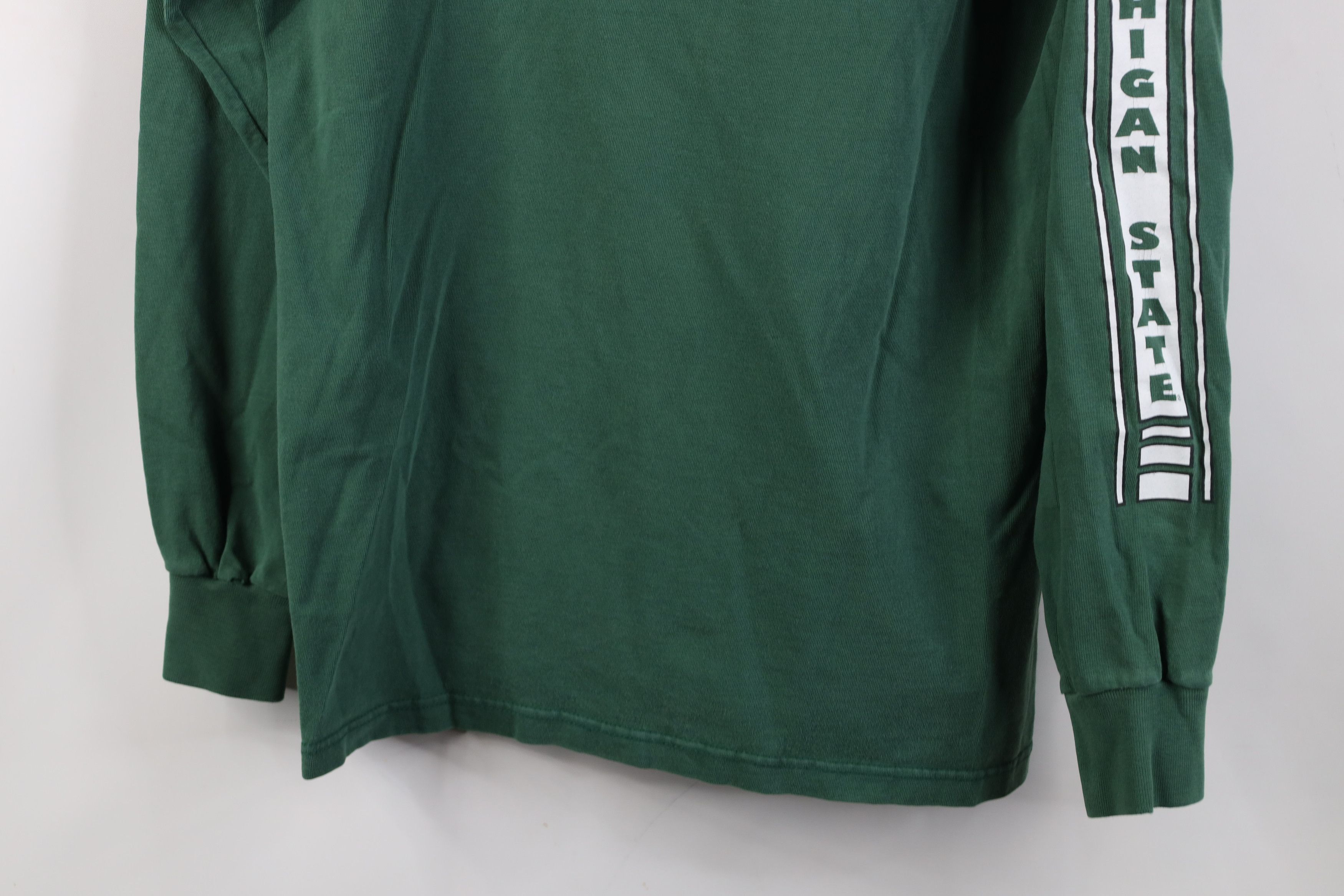 Vintage Vintage 90s Michigan State University Long Sleeve T-Shirt Size US L / EU 52-54 / 3 - 3 Thumbnail