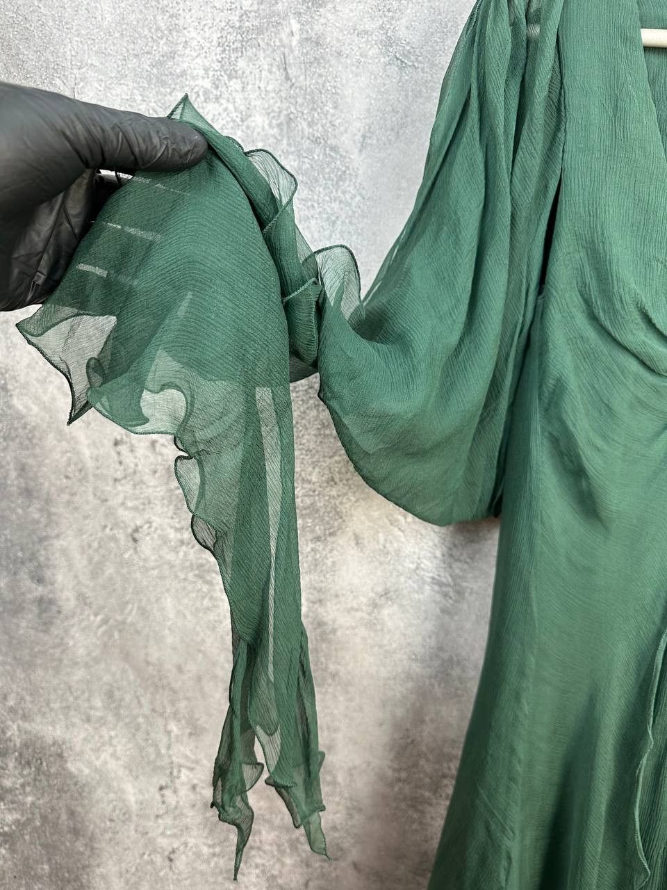 Vintage Gina Fratini Vintage 1970s Pure Silk Chiffon Draped Dress Size M / US 6-8 / IT 42-44 - 8 Thumbnail