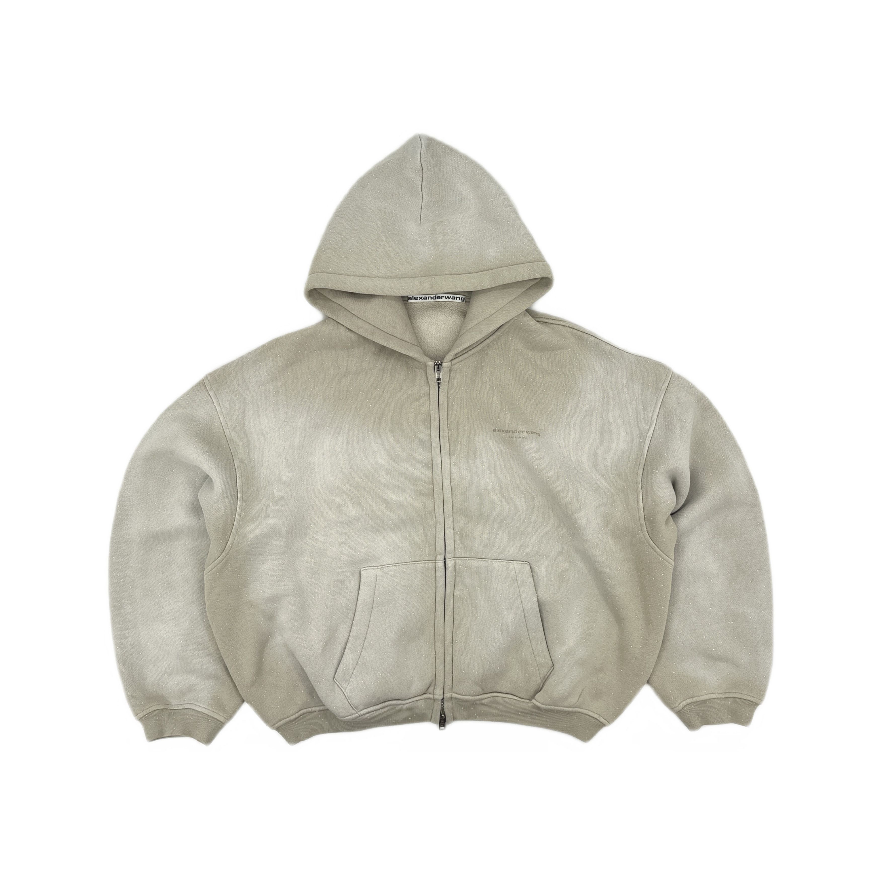 Alexander Wang Alexander Wang Washed Granite Zip Up Hoodie Size S