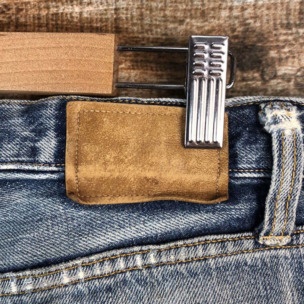 Johnbull DLL John Bull Blue Distressed ripped denim Pants #C137 Size US 31 - 19 Thumbnail