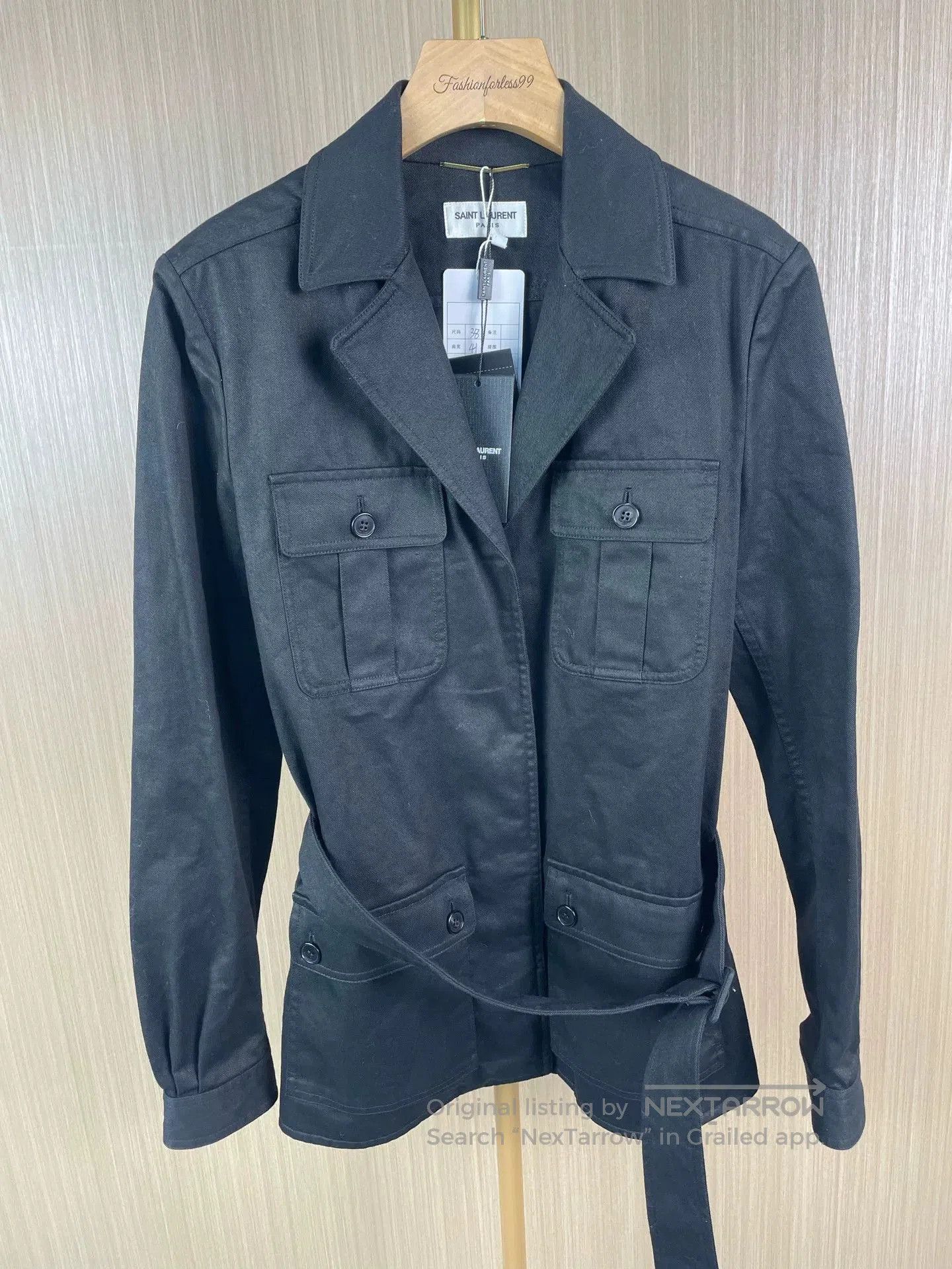 Saint Laurent Paris Saint Laurent Black Utility Jacket. Size US M / EU 48-50 / 2 - 1 Thumbnail