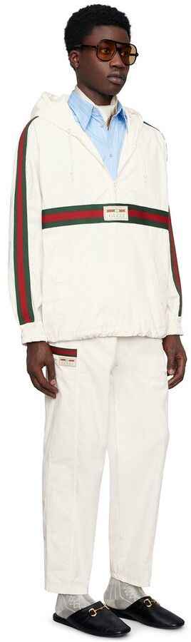 Gucci o1mt1gz0725 Cotton Canvas Pant With Gucci Label in White Size US 30 / EU 46 - 2 Thumbnail