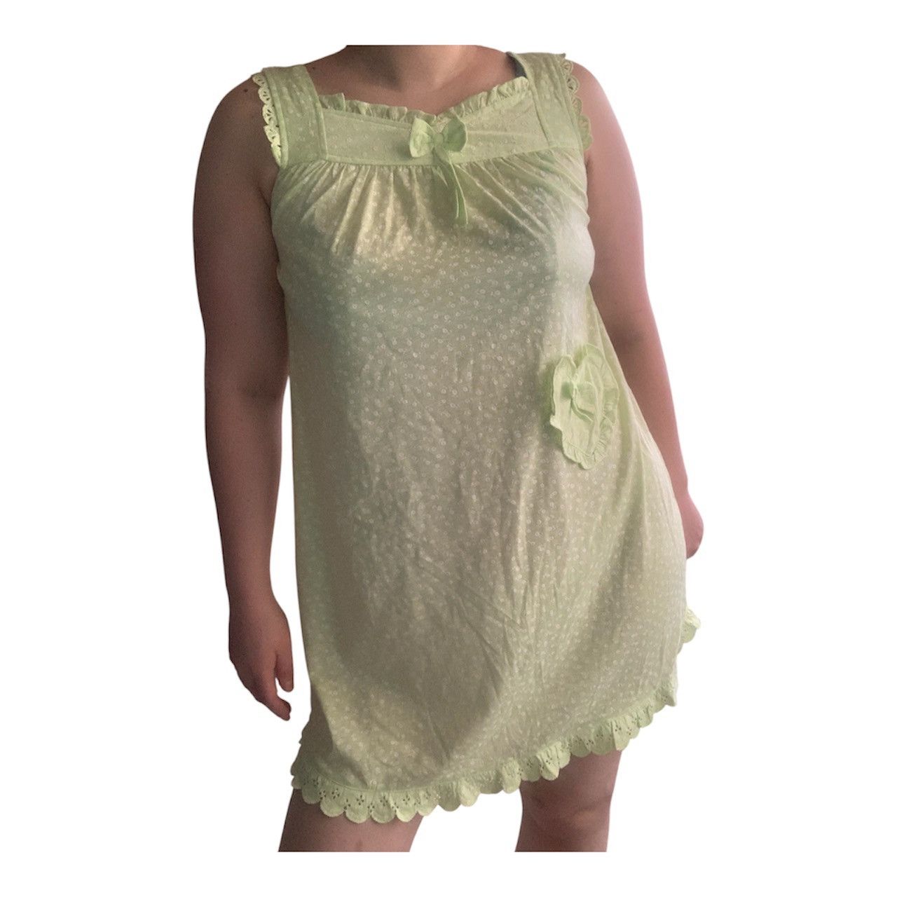 Vintage Vintage 90s Sleeveless A Line Dress Embroidered S/M Size M / US 6-8 / IT 42-44 - 8 Thumbnail