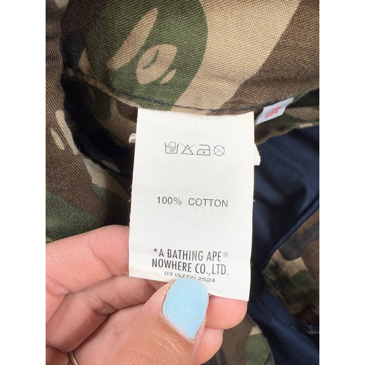 Vintage AAPE by A Bathing Ape Navy Cargo Shorts Patches Logo Size US 33 - 13 Thumbnail