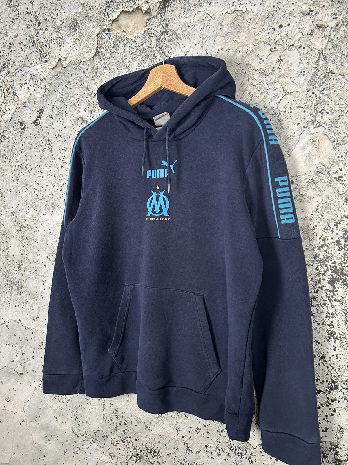 Puma Vintage Puma Olympique Marsylie Soccer Jersey Hoodie Size US S / EU 44-46 / 1 - 2 Thumbnail