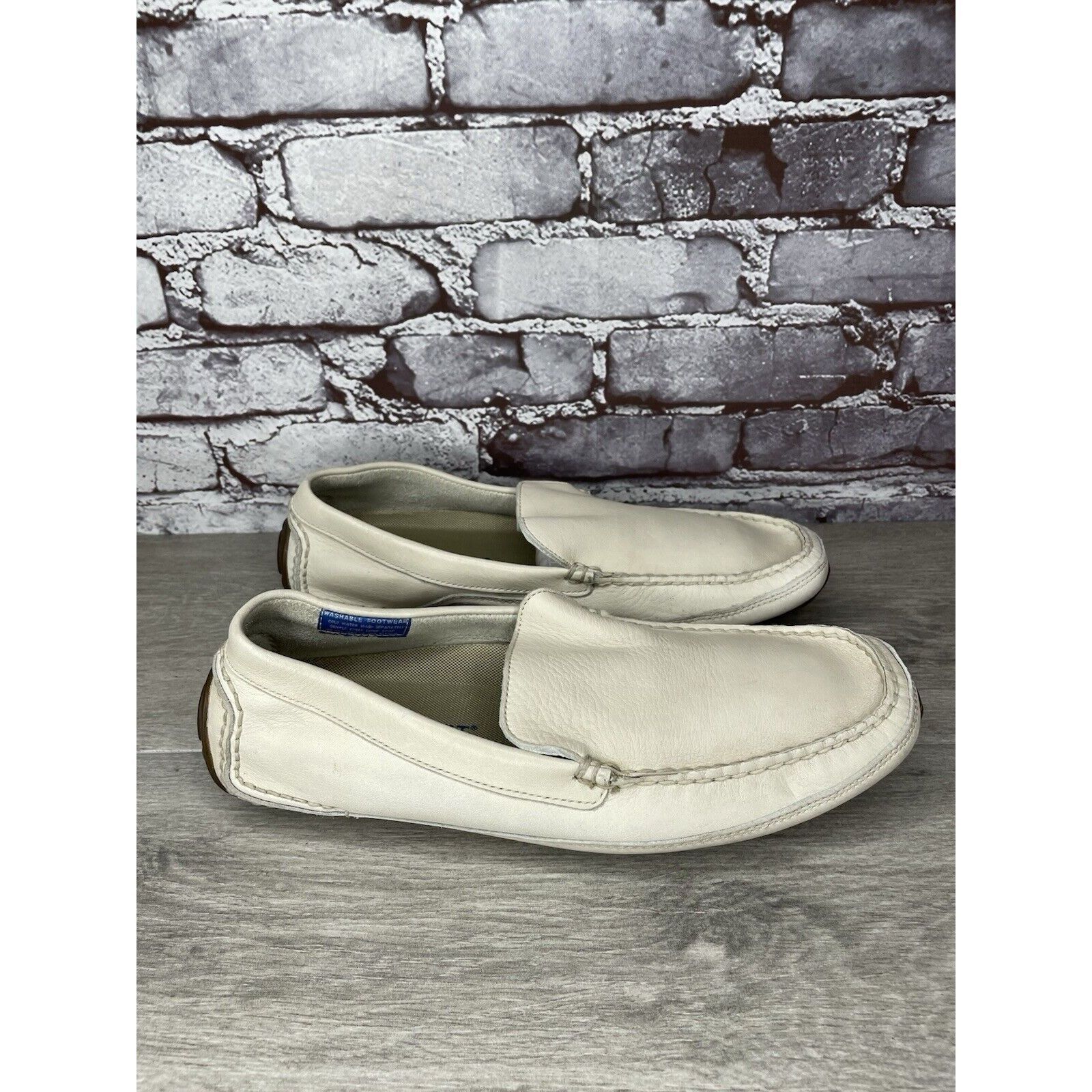 Rockport Rockport Washable Footwear Ivory Cream Leather Driving Shoes Size US 10.5 / EU 43-44 - 12 Thumbnail