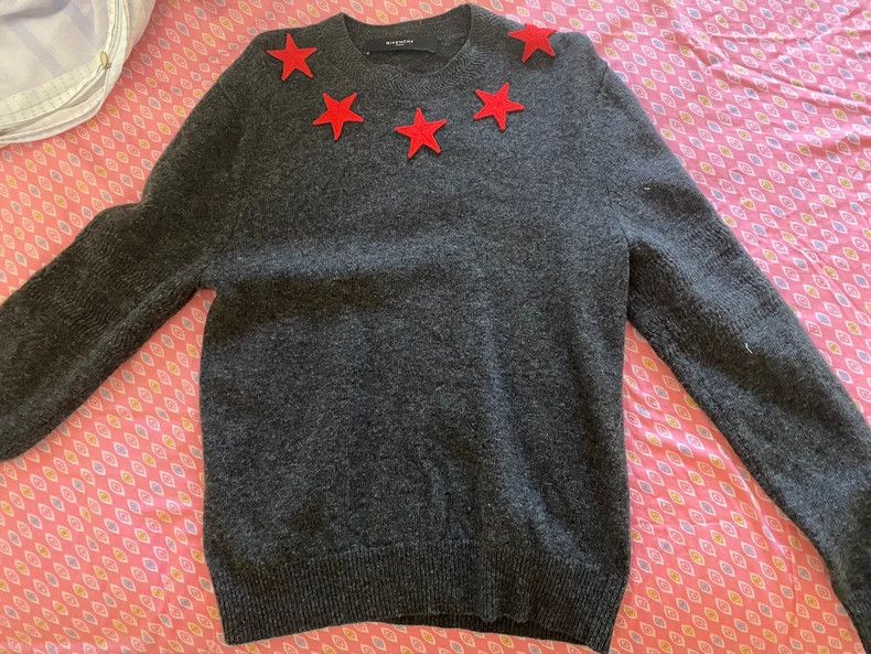 Givenchy Givenchy Star Knit Sweater, Deep Gray, Men's, Size M Size US M / EU 48-50 / 2 - 1 Thumbnail