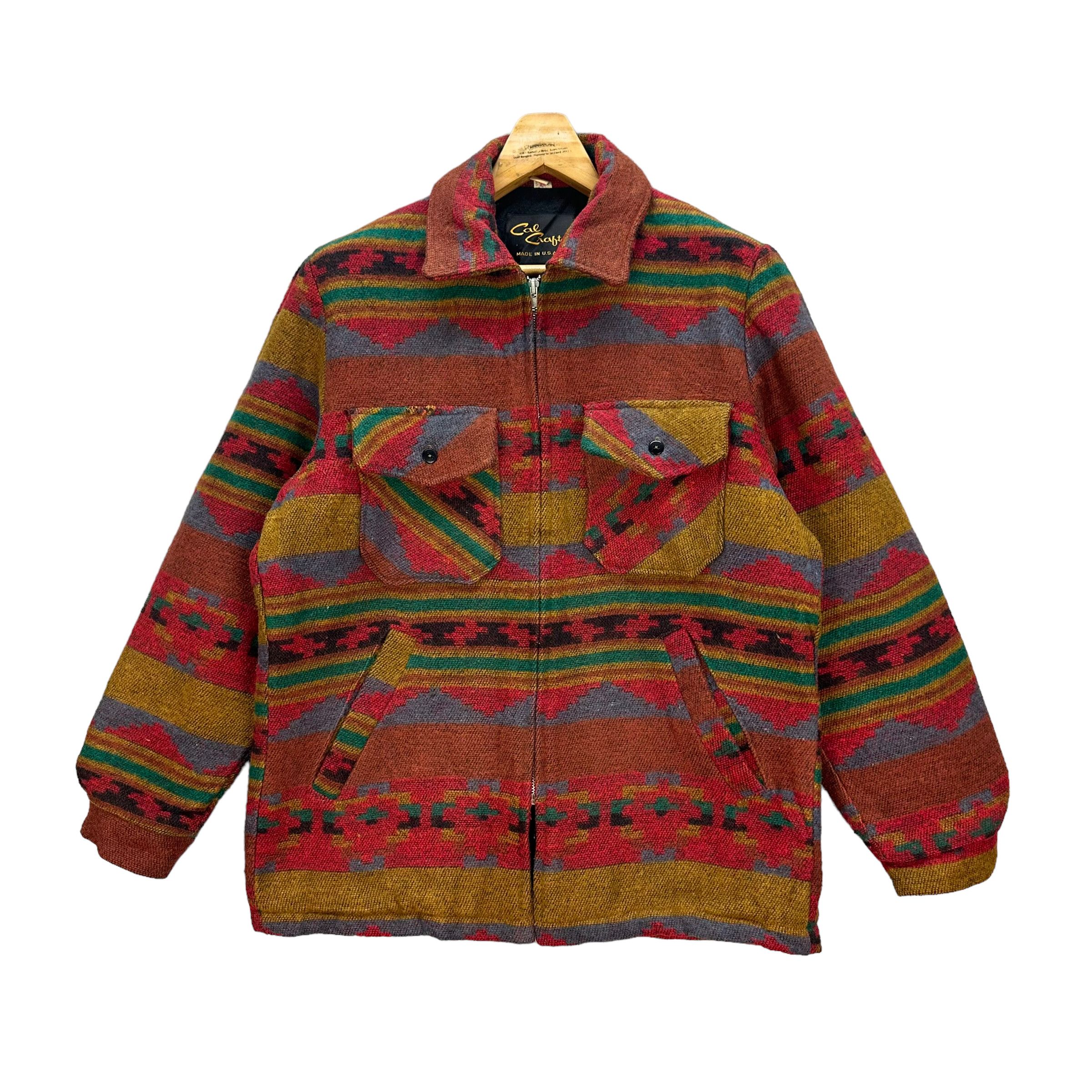 Vintage CAL CRAFT NATIVE NAVAJO MOTIVE DESIGN JACKET #7841-182 Size US M / EU 48-50 / 2 - 1 Thumbnail