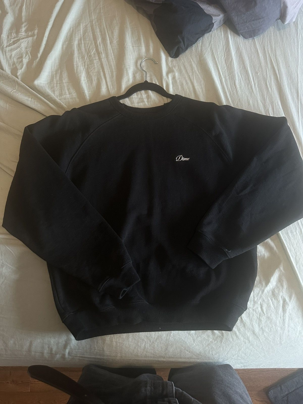Dime Dime Cursive LOGO Black Sweater Med Size US M / EU 48-50 / 2 - 1 Thumbnail