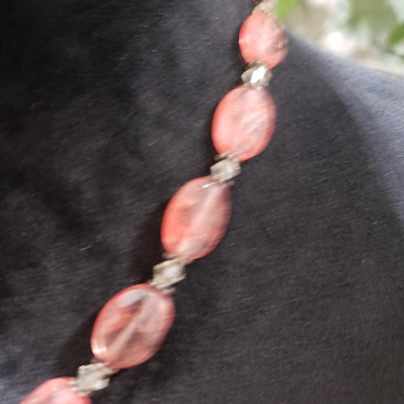 Other Womens Fashion Pink Color Rhinestones Beaded Collar Necklace Size ONE SIZE - 4 Thumbnail
