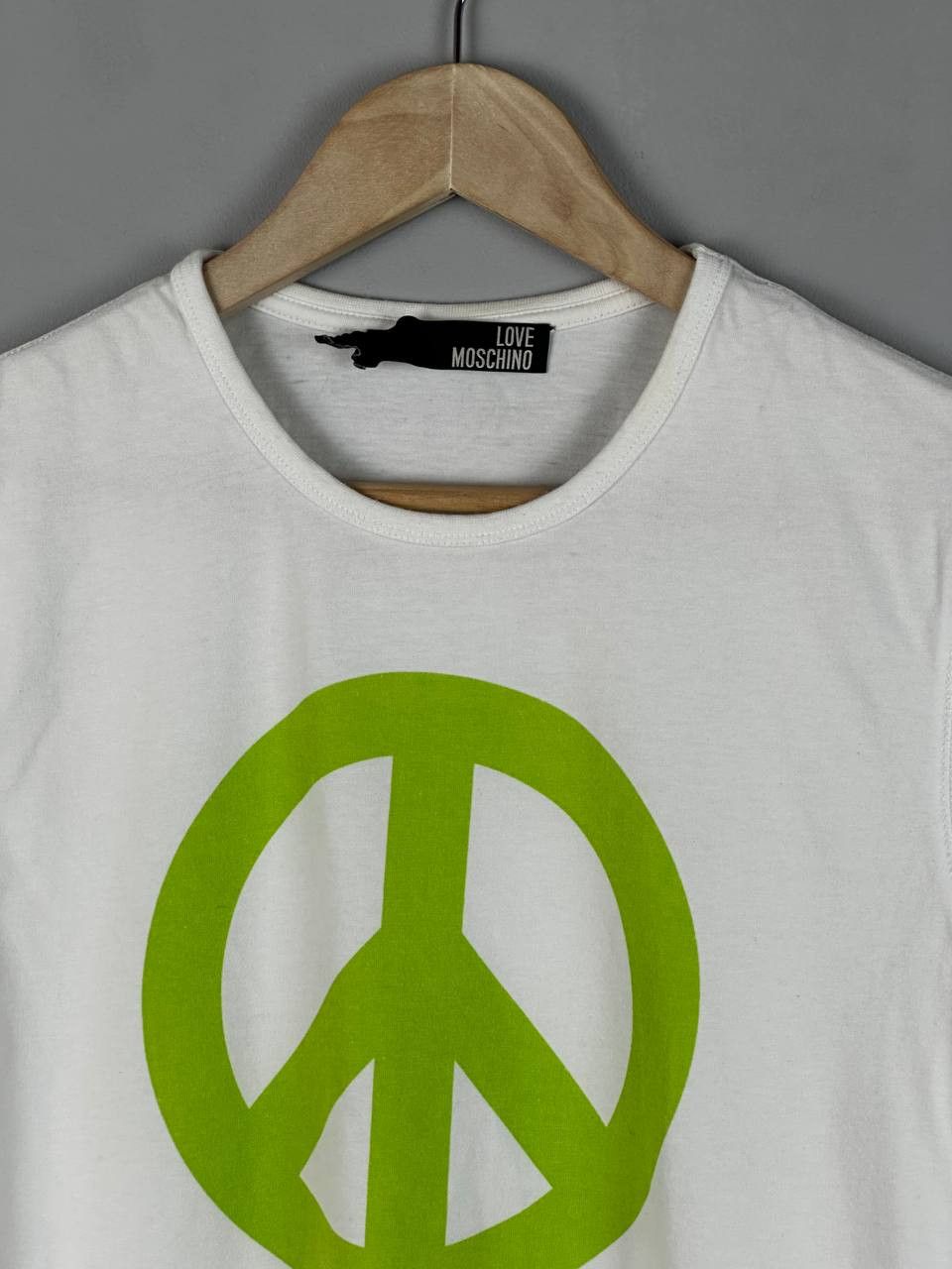 Moschino Love Moschino Avant Garde Slim Peace Signe T Shirt Size US S / EU 44-46 / 1 - 4 Thumbnail