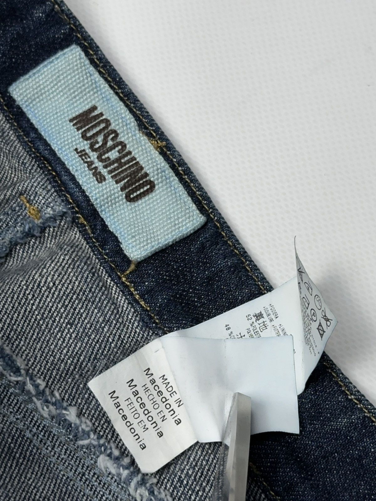 Moschino Rare Vintage Moschino Jeans Skirt with leather bow Y2K Size 28" / US 6 / IT 42 - 10 Thumbnail