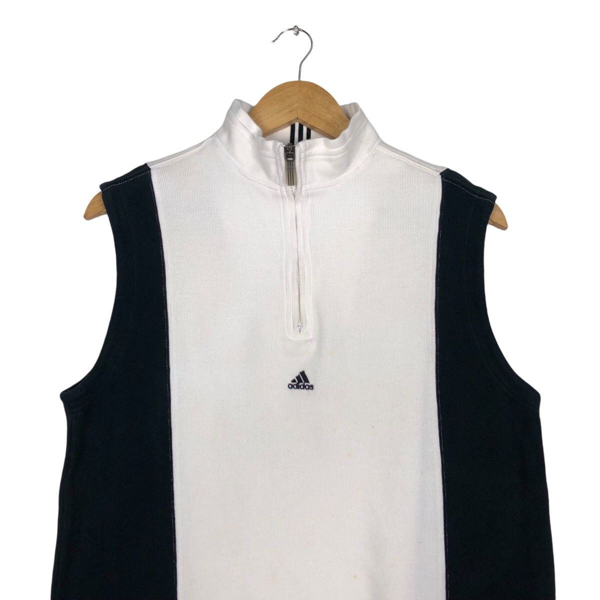 Adidas × Japanese Brand Adidas Sleeveless Jumper Sweatshirt Half Zip Rare Small Size US S / EU 44-46 / 1 - 2 Thumbnail