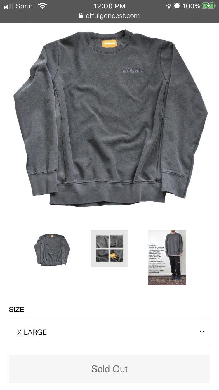 Effulgence distressed crewneck sweatshirt slim fit crust punk grunge Size US L / EU 52-54 / 3 - 1 Thumbnail