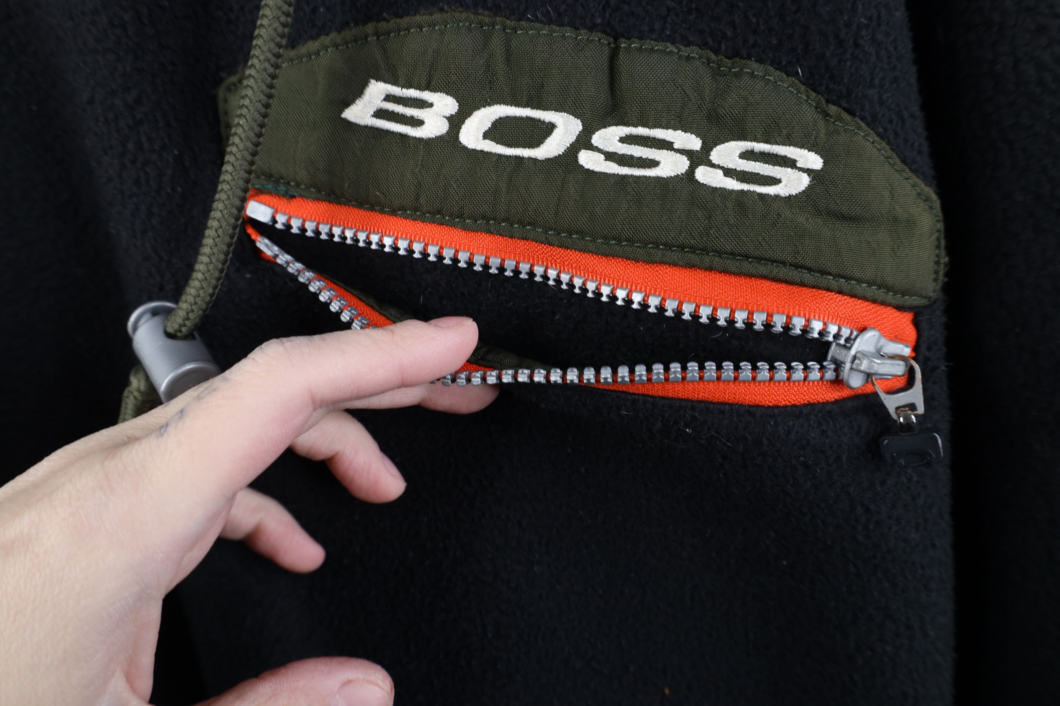 Vintage Vintage 90s Y2K Boss Streetwear Fleece After Hood Jacket Size US XL / EU 56 / 4 - 6 Thumbnail