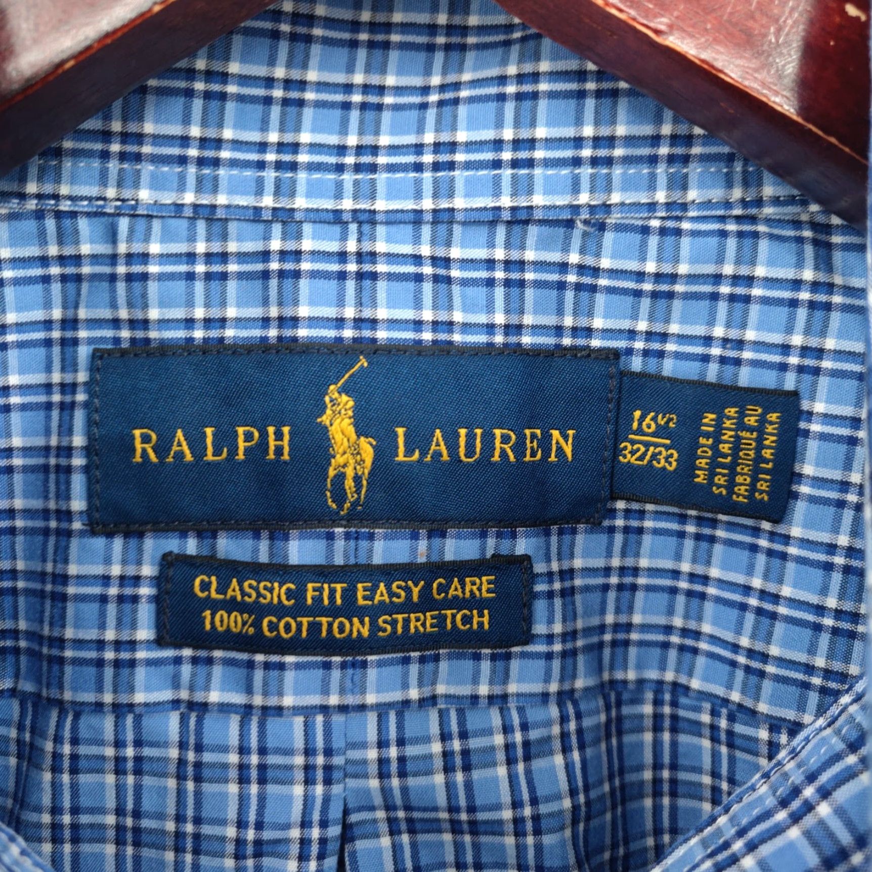 Polo Ralph Lauren Polo Ralph Lauren Shirt Mens 16.5 Plaid Classic Fit Easy Care Long Sleeve Button Size US XL / EU 56 / 4 - 6 Thumbnail