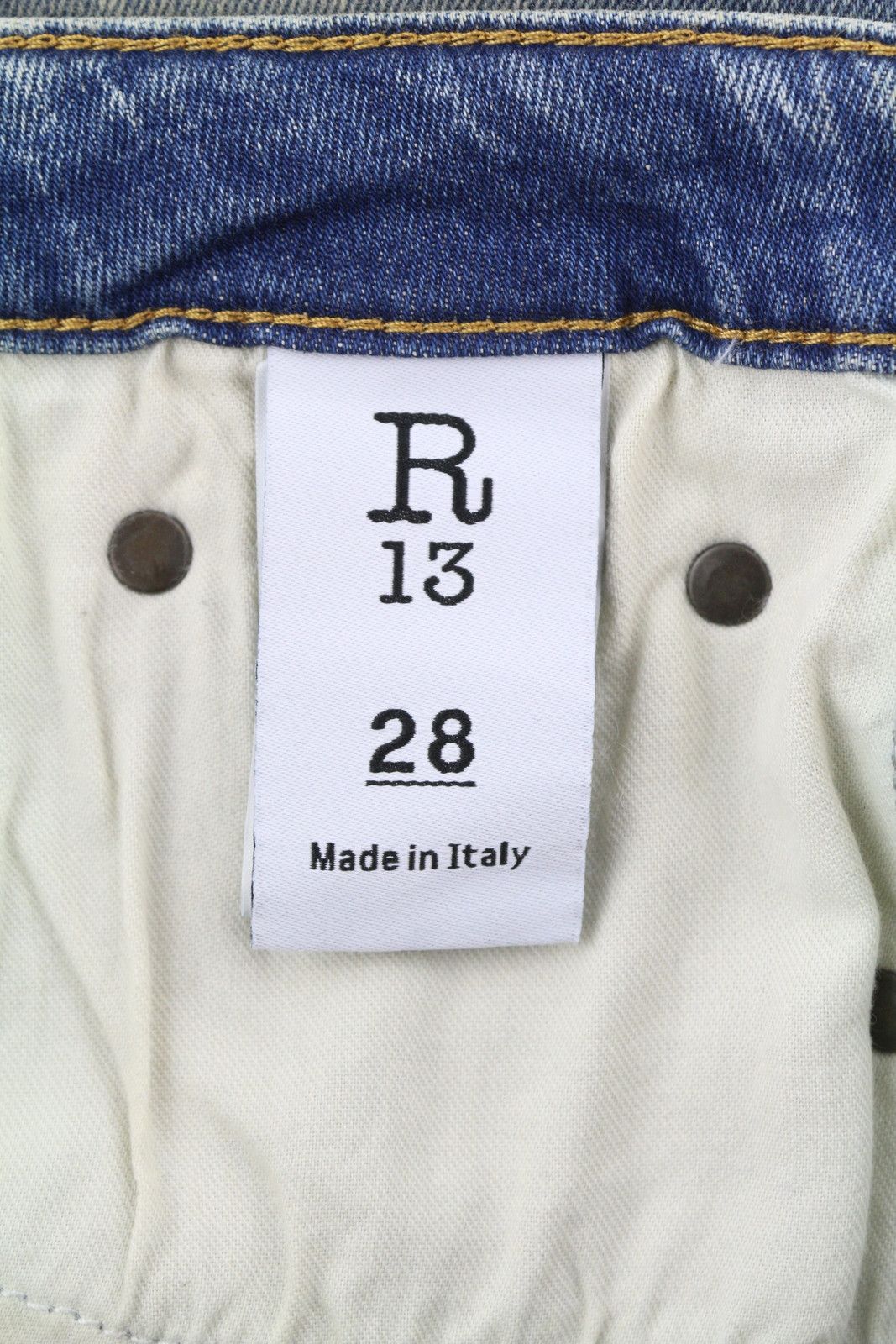 R13 KICK FIT 28 Kelly Stretch Washed Faded Ankle Length 86326 Size 28" / US 6 / IT 42 - 7 Thumbnail