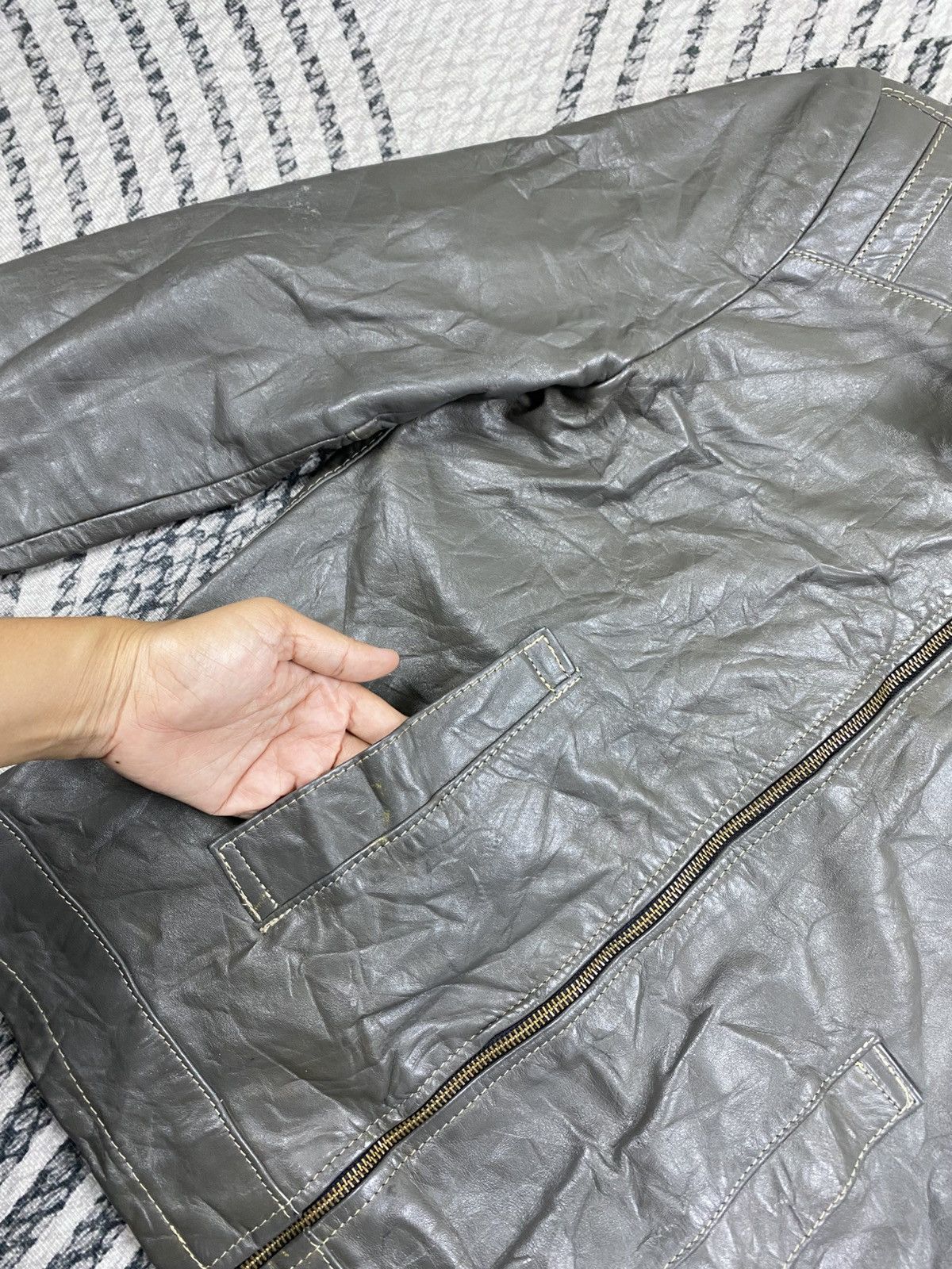 Leather 🔥RARE Vintage Leather Jacket Made In Argentina Size US M / EU 48-50 / 2 - 7 Thumbnail