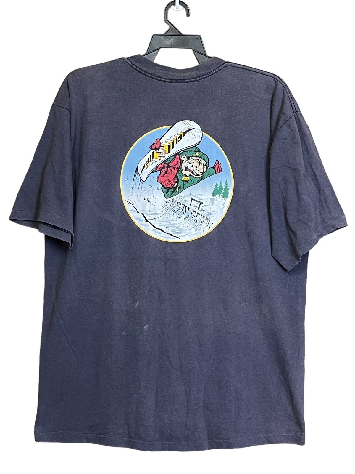 Santa Cruz Skateboards RARE🔥VINTAGE 90s SIMS SKATEBOARD FADED T SHIRT Size US XL / EU 56 / 4 - 1 Thumbnail
