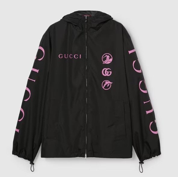 Gucci o1la5ras0426 Printed Technical Poplin Jacket in Black Size US M / EU 48-50 / 2 - 1 Thumbnail