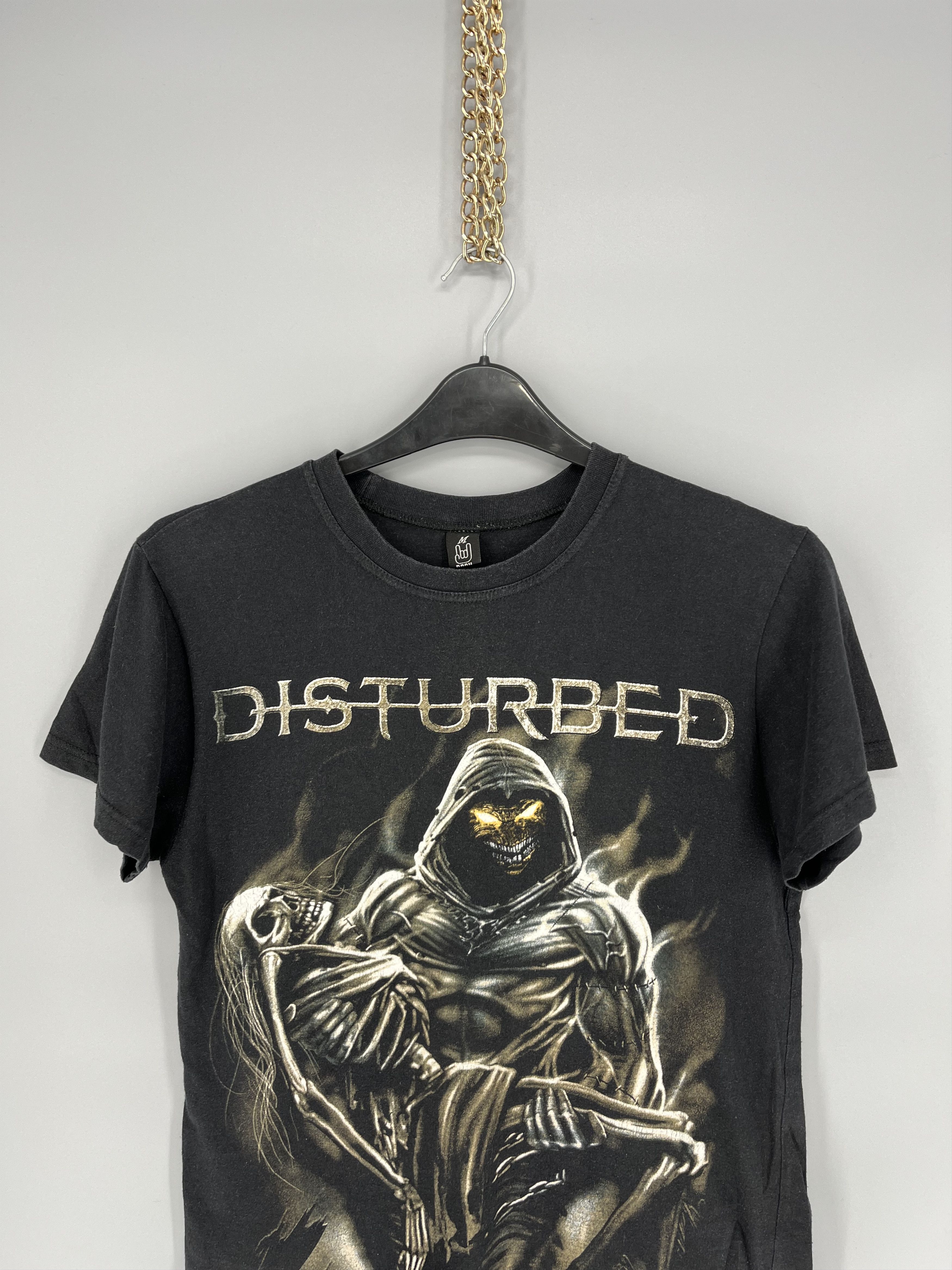 Band Tees Vintage Y2K Disturbed Metal Band Grunge Faded Double Sided Size US M / EU 48-50 / 2 - 6 Thumbnail