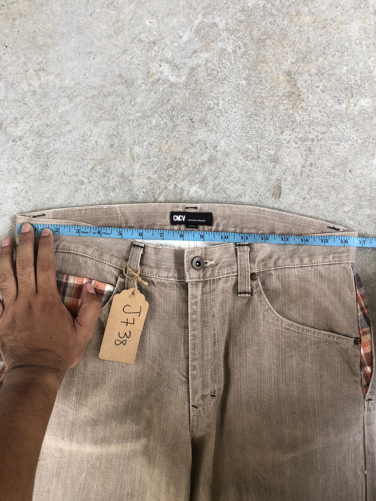 Japanese Brand Japanese Concave attempt Distressed Jeans Size US 33 - 20 Thumbnail