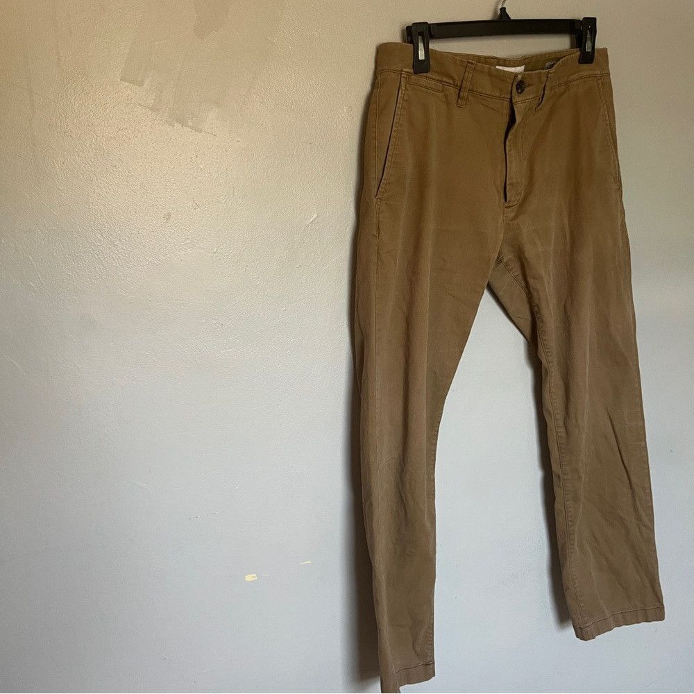 Designer GOODFELLOW Tan Slim Fit Hennepin Chino Pants-Size 30” x 30” Size US 30 / EU 46 - 4 Thumbnail