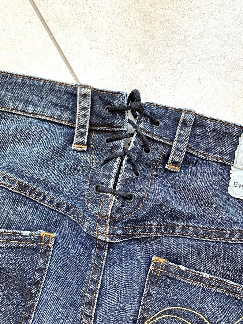 Michiko Koshino Y2K Michiko Koshino Lace-Up Bootcut Jeans | Size 28 Size 28" / US 6 / IT 42 - 5 Thumbnail
